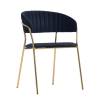 Стул Bradex Home Turin FR 0797, черный с золотыми ножками