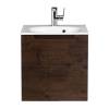Тумба с раковиной Belbagno Etna ETNA-500-1A-SO-RW-P-L 49.6x39.2x50 Rovere Moro подвесная с одной распашной дверцей, с одной полкой, левосторонняя