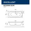 Акриловая ванна Excellent Oceana Slim 180x80 "SOFT" (хром) фото 3