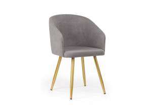 Стул на металлокаркасе Notta Монер 360 632669 темно-серый (glory 20) / золотой