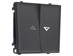 Комплект механизма 2-клавишного выключателя Ambrella Volt Sigma MS904455 графит мягкое касание