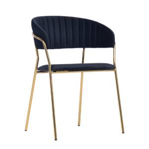Стул Bradex Home Turin FR 0797, черный с золотыми ножками