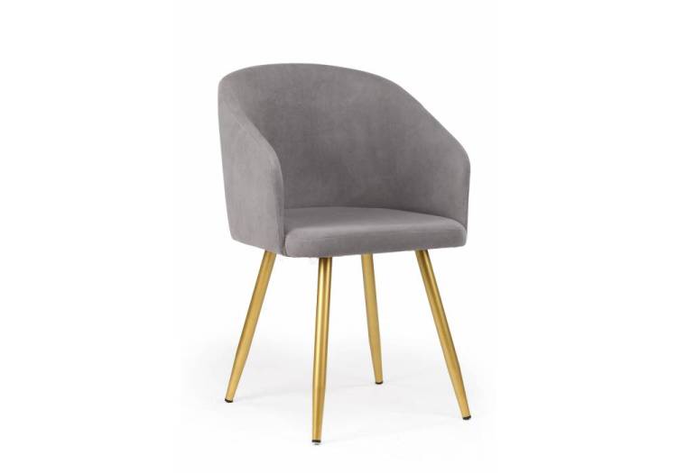 Стул на металлокаркасе Notta Монер 360 632669 темно-серый (glory 20) / золотой