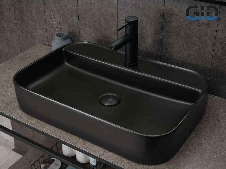 Раковина Gid Geométrico Bm9660 53376 черная матовая, 60x40x11
