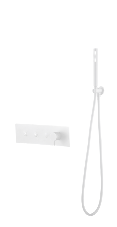 Смеситель для ванны и душа Boheme Fusion 130-SYS-MW с ручным душем, Matt White