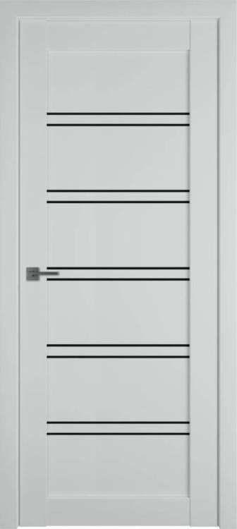 Межкомнатная дверь Владимирская Фабрика Дверей Emalex 28 Emalex Steel стекло Black Gloss 600x2000