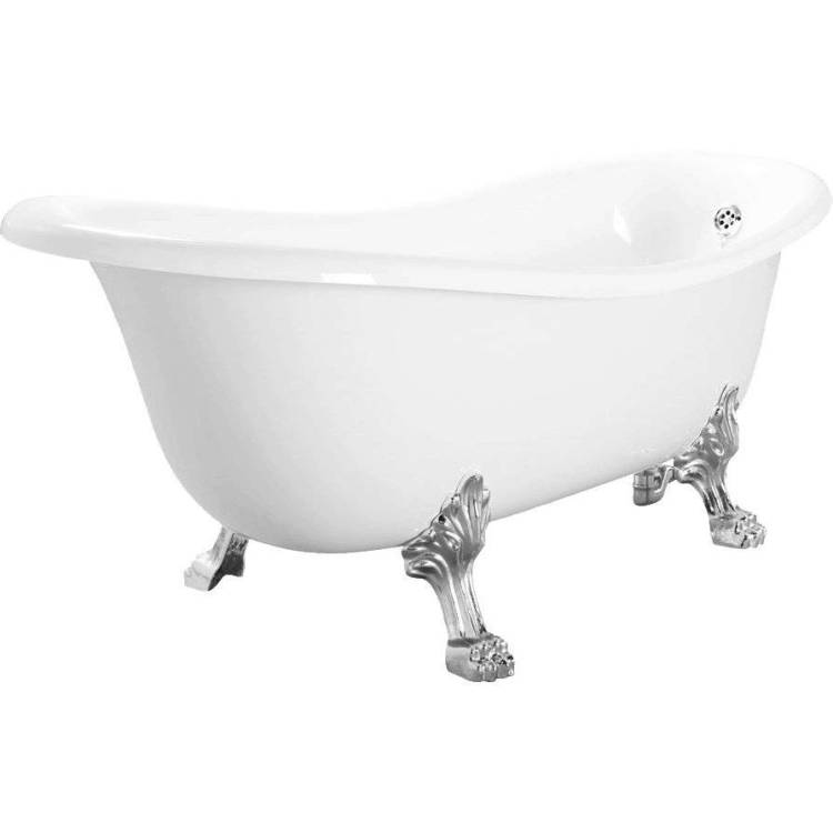 Ванна из искусственного камня Veragio Gialetta 25217 170x80 с ножками, хром