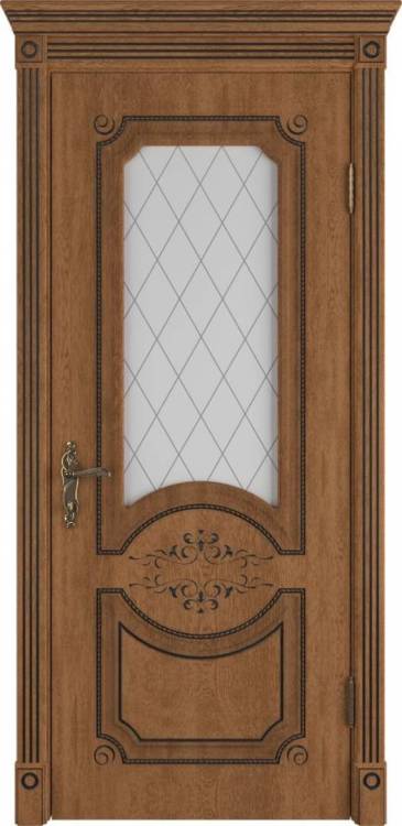 Межкомнатная дверь Владимирская Фабрика Дверей Milana Honey Classic PB стекло Art Cloud 900x2000