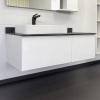 Тумба-умывальник Comforty Милан-120 00-00014005CF белая со столешницей под мрамор Калакатта Блэк с раковиной Comforty 78189