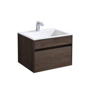 Тумба с раковиной Vincea Chiara 600 1 выкатной ящик, R.Oak, раковина белая
