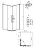 Душевой уголок Grossman Galaxy 300.K33.01.80R10L.21.02 профиль черный матовый, стекло шиншилла, 80x100x195 фото 10