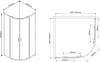 Душевой уголок Vincea Scala VSQ-2SC100CL 100x100, профиль хром, стекло прозрачное фото 11