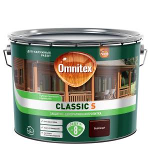 Пропитка декоративная для защиты древесины Omnitex Classic S палисандр 9 л