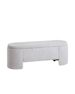 Банкетка Stool Group Taks LV-112-S900 светло-серый, букле, с местом для хранения
