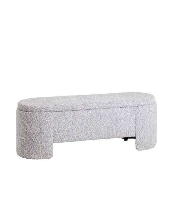 Банкетка Stool Group Taks LV-112-S900 светло-серый, букле, с местом для хранения