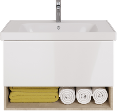 Тумба для комплекта Dreja Perfecto 90 дуб эврика/белый глянец