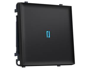 Комплект механизма 1-клавишного проходного выключателя Ambrella Volt Sigma MS802040 черный матовый