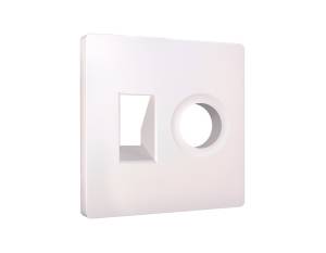 Лицевая панель для компьютерной/телефонной розетки+TV розетки Ambrella Volt Alfa AP2125 жемчуг