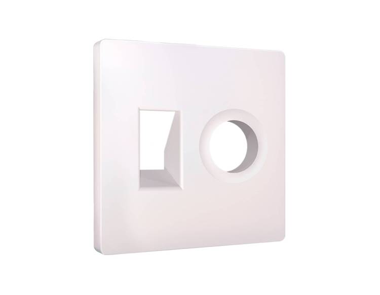 Лицевая панель для компьютерной/телефонной розетки+TV розетки Ambrella Volt Alfa AP2125 жемчуг