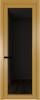 Межкомнатная дверь Profil Doors 1 AGP цвет профиля Золото, стекло безопасное 6 мм черное тонированное 600x2000