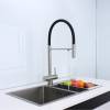 Смеситель для кухни Maretti Calabria S CAS31RGF19 с гибким изливом и подключением фильтра, сатин фото 3