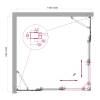 Душевой уголок BelBagno LUCE-A-22-90+30-C-Cr профиль хром, стекло прозрачное, 120x120x195 фото 2