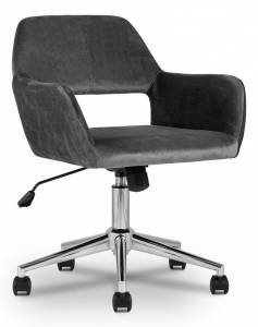 Кресло компьютерное Stool Group Ross SGR_ROSS_CHROME_VELVET_GREY