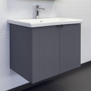 Тумба с раковиной Comforty Лима-70П 00-00015478 антрацит