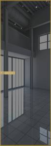Межкомнатная дверь Profil Doors 1 AGN цвет профиля Золото, стекло безопасное 4 мм зеркало серое 600x2000