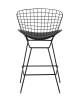 Набор из 4 полубарных стульев Stool Group Bertoia BTY-24L-P6 BL/BL X4 черный с низкой спинкой фото 8