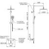 Душевая система Remer Elegance EQ32A8CPUFD25G хром, с термостатом фото 2