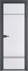 Межкомнатная дверь Profil Doors 4 AX цвет профиля Серая ночь, стекло безопасное 6 мм мору белый 800x2000