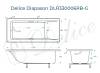 Ванна из искусственного камня Delice Diapason DLR330006RB-G 170x75, белая глянцевая, с черными ручками, без ножек фото 11