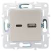 Розетка USB type A+C IEK Skandy SK-U22-018-K37 шампань фото 5
