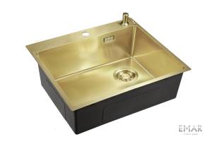 Мойка кухонная EMAR EMB-560(TOP) PVD Matt Gold