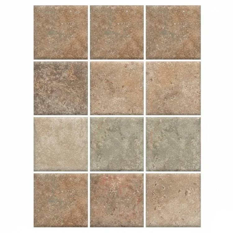 Керамическая плитка Kerama Marazzi Брюссель 1326 Микс Матовый (из 12 частей) 9.8x9.8