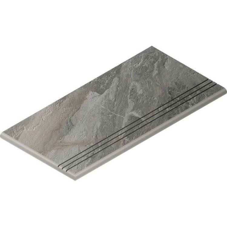 Ступень Italon Шарм Делюкс X2 620040000109 Гриджио Оробико Закругленная Левая Грип 30x60