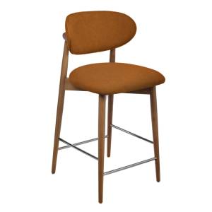 Стул полубарный Bradex Home Lucas 3 RF 0802 терракотовый букле с ножками цвета орех