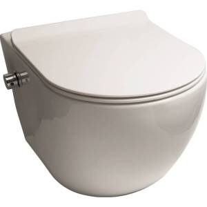 Унитаз подвесной SantiLine SL-5002SM-BD безободковый, с крышкой-сиденьем микролифт