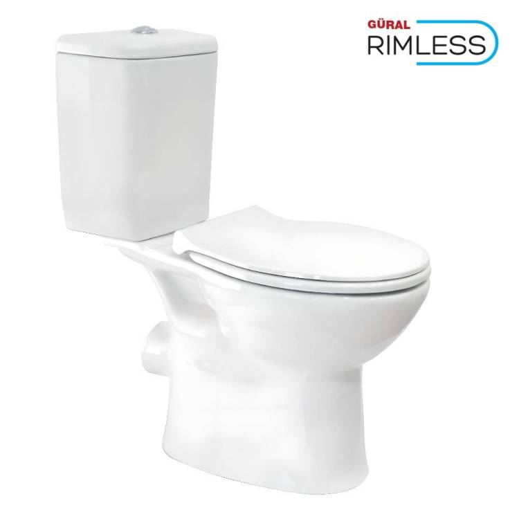 Унитаз-компакт Gural Vit Carmina Slim CA48KLZ00&CA09RZV00 белый