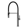 Смеситель для кухни Paulmark Leader Le214101-GM с гибким изливом, вороненая сталь