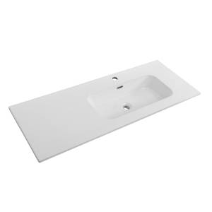 Раковина Cezares Duet CZR-8095-120-R чаша справа, белый глянцевый, 121x46