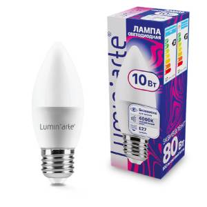Светодиодная лампа Wolta Lumin Arte LSTD-C37-10W4KE27
