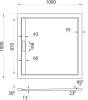 Поддон для душа Cezares TRAY-AS-A-100-30-NERO 100x100, с сифоном, черный матовый фото 4