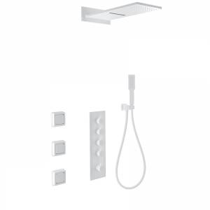 Душевой комплект Wonzon & Woghand WW-D4100-MW белый, с термостатом