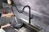 Смеситель для кухни AQUAme Cucina AQM9905MB с выдвижным изливом, черный матовый фото 13