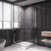 Душевая перегородка Veconi Premium Trento PTC20-CH-8080-01-C4 профиль хром, стекло прозрачное, 100x100x200 фото 2