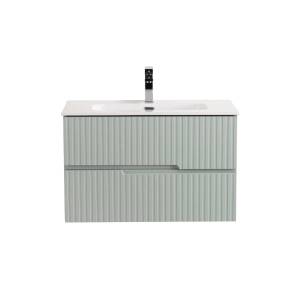 Тумба с раковиной Cezares Duet-N 80 зеленый жемчужный, раковина CZR-8095-80