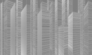 3D Фотообои Artegrafico «Абстрактные небоскрёбы на сером» LST-064 канвас