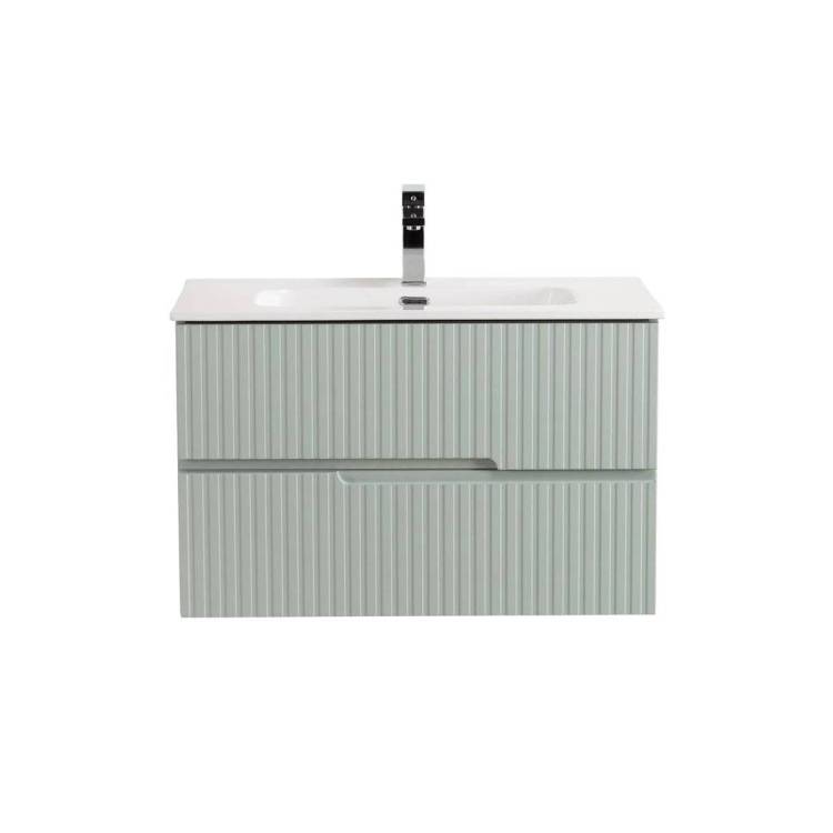 Тумба с раковиной Cezares Duet-N 80 зеленый жемчужный, раковина CZR-8095-80